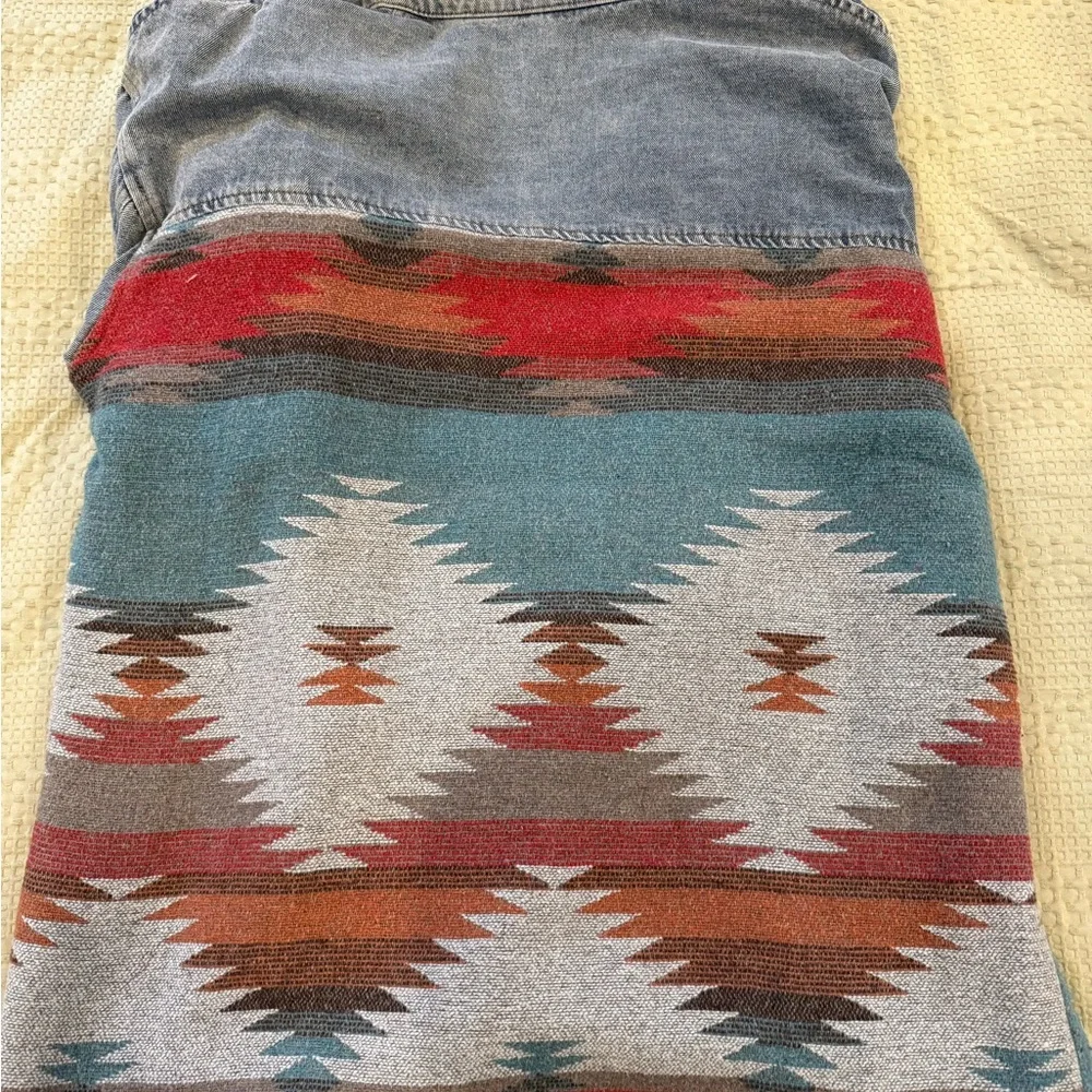 Denim Aztec Pattern Jacket - Picture 2 of 2